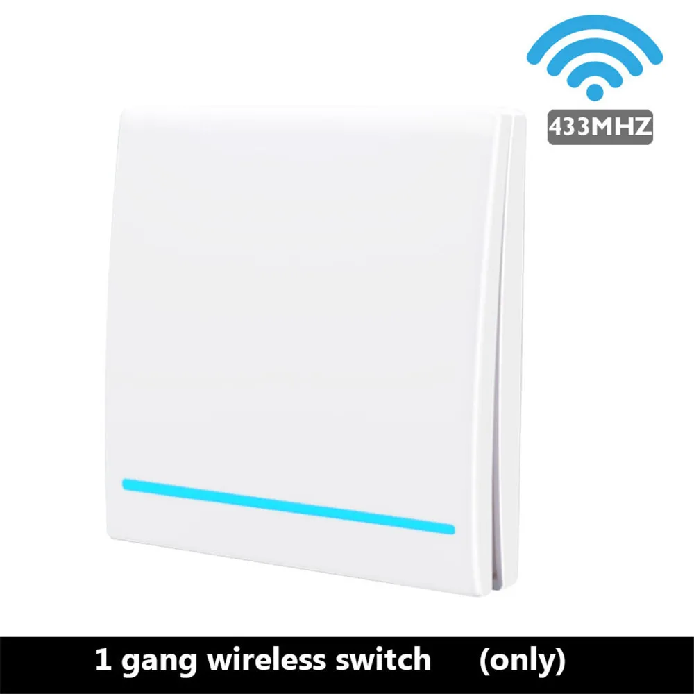 1 gang Switch WHITE SMATRUL Tuya Smart Life APP push Wi-Fi переключатель светильник AC 110 В 220 В RF 433 МГц настенный DIY релейный таймер модуль Google Home Amazon Alexa - Цвет: 1 gang Switch WHITE