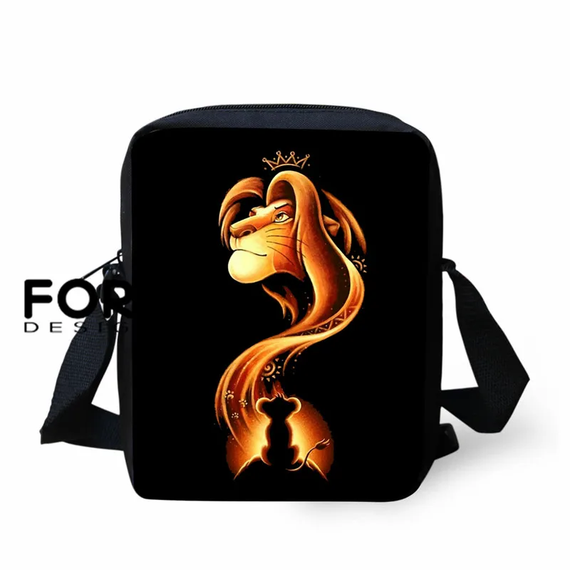 L5444E FORUDESIGNS/Школьный рюкзак с принтом «Король Лев» для мальчиков, повседневный мужской рюкзак для подростков, винтажная сумка с рисунком, 16 дюймов, Детская сумка - Цвет: L5444E