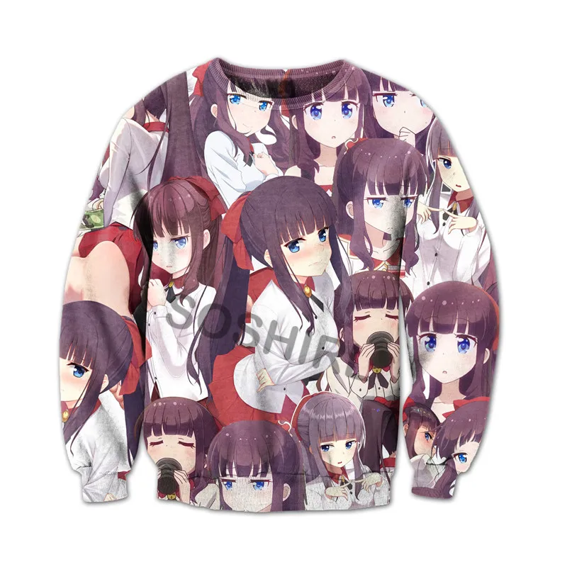 SOSHIRL/толстовки для фанатов косплея; забавные худи в стиле аниме Kawaii; унисекс; зимняя уличная одежда; Harajuku; новые игровые Топы; Takimoto Hifumi; пуловеры