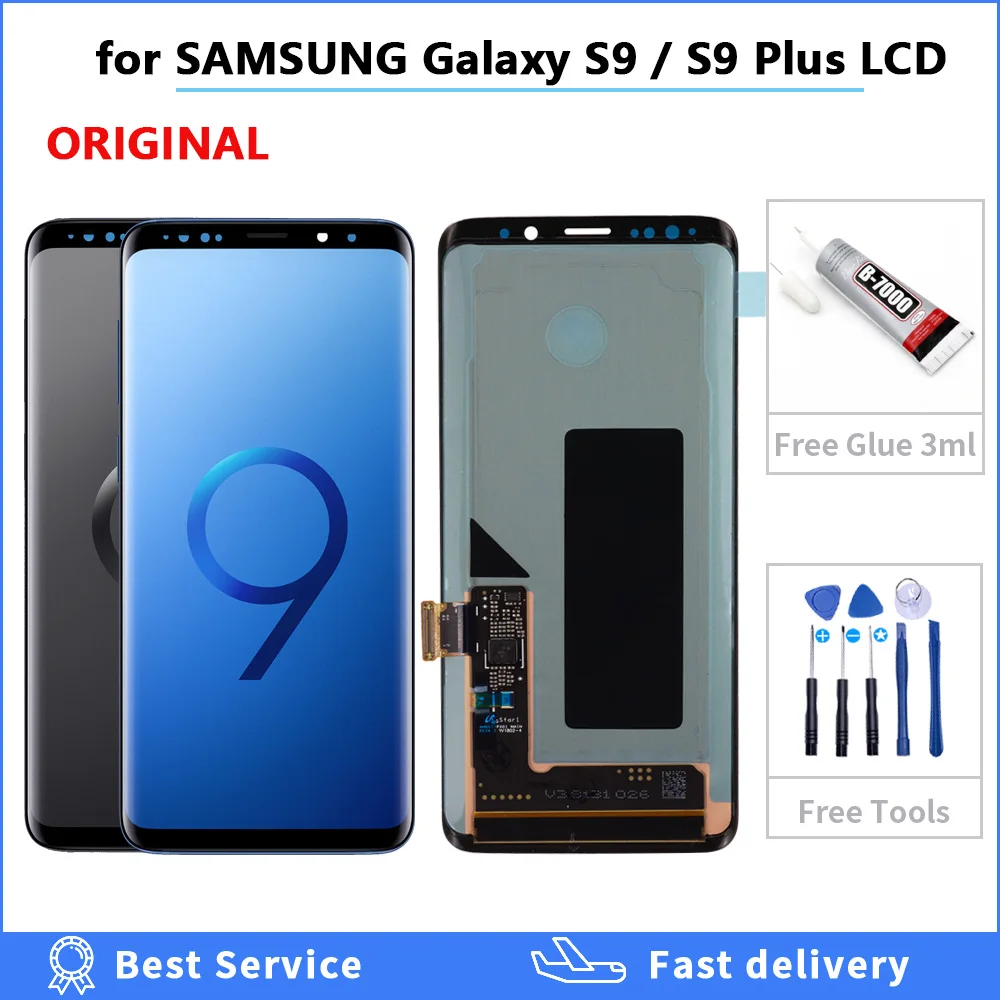 

Original S9 Display For Samsung Galaxy S9 Plus LCD Super AMOLED For Samsung S9 G960F S9Plus G965F Touch Screen Assembly