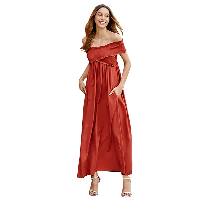 

Dress 2021 new solid casual dress for women