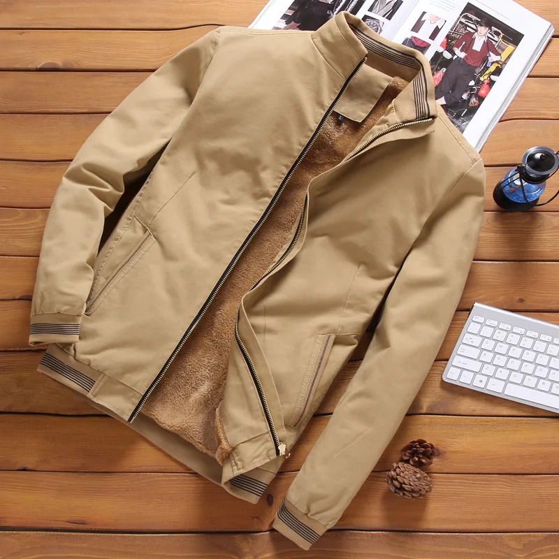 

Флисовые куртки, мужская куртка-бомбер, теплая Мужская модная бейсбольная куртка в стиле хип-хоп, облегающее пальто, брендовая одежда J6T690