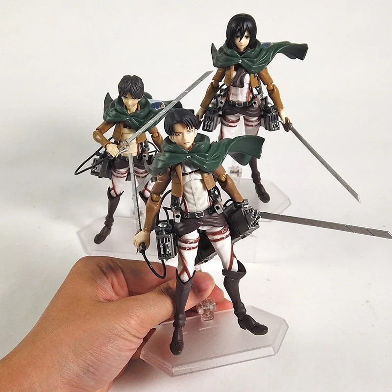 Экшн-фигурка Figma Attack on Titan Eren Jaeger 207 Mikasa Ackerman 203 Levi 213 из ПВХ коллекционная игрушка |