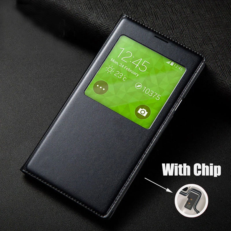 Кожаный чехол книжка для Samsung Galaxy S5 S 5 Galaxys5 Samsungs5 SV I9600 SM G900 G900F G900FD Smart View|Бамперы| |