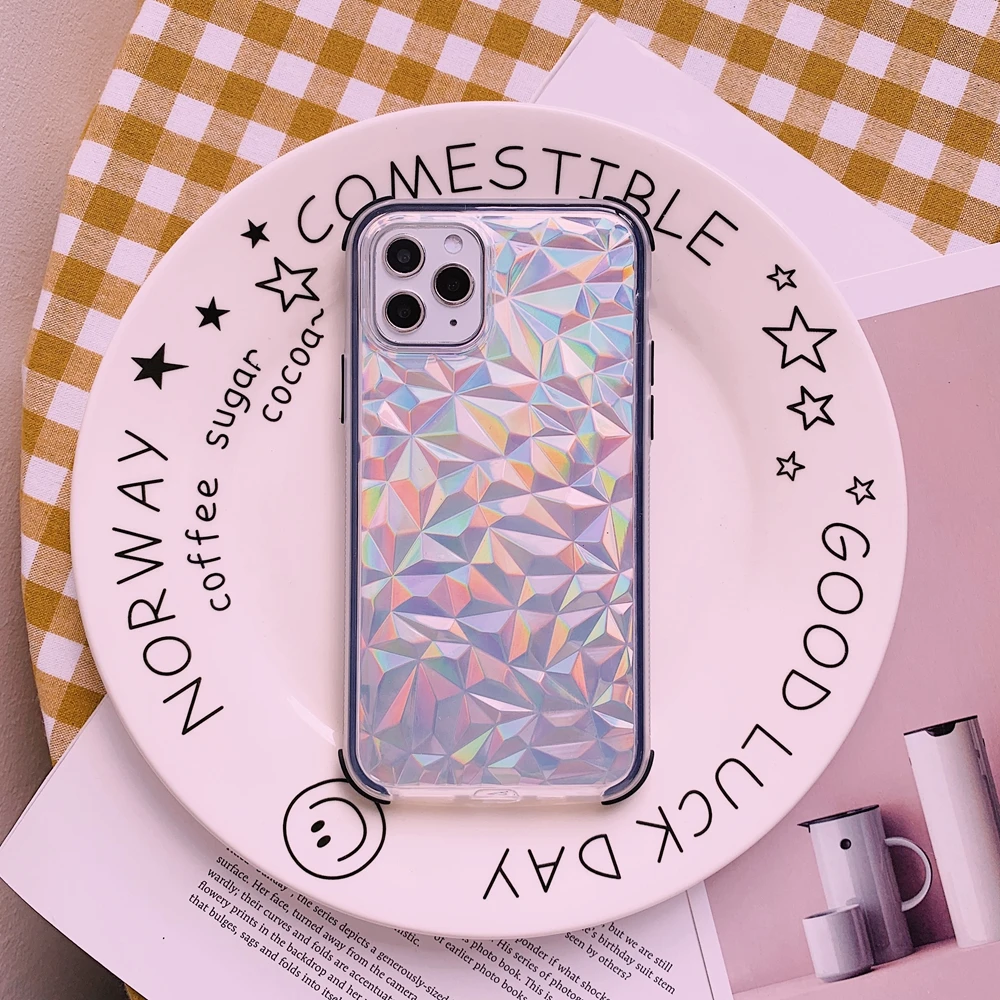 Голографический Мягкий силиконовый чехол из ТПУ для iPhone SE X 11 Pro XR XS MAX 10 7 8 6s 6 Plus |