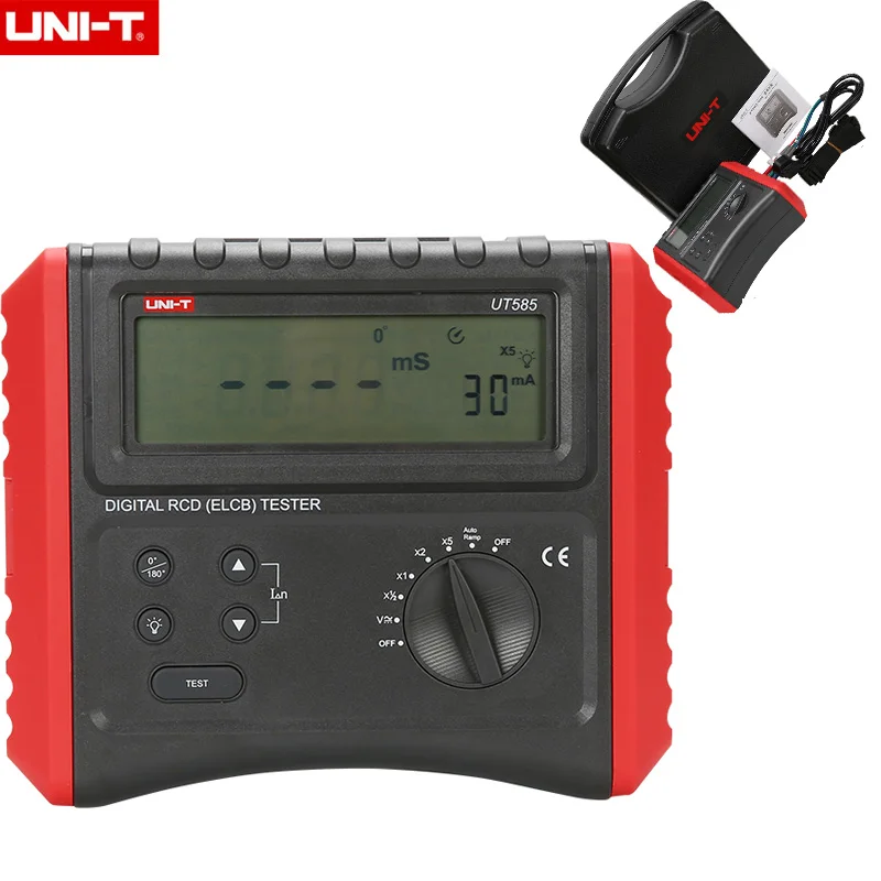 UNI T UT585/UT586 цифровые RCD (ELCB) тестеры Частота напряжения постоянного и переменного
