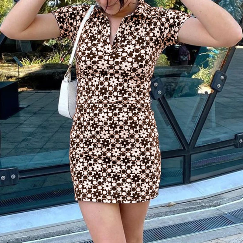 

Sexy V-neck Spaghetti Strap Women Dress Elegant Dot Print Asymmetrical Short Sundress Summer Style Ladies Midi Dress