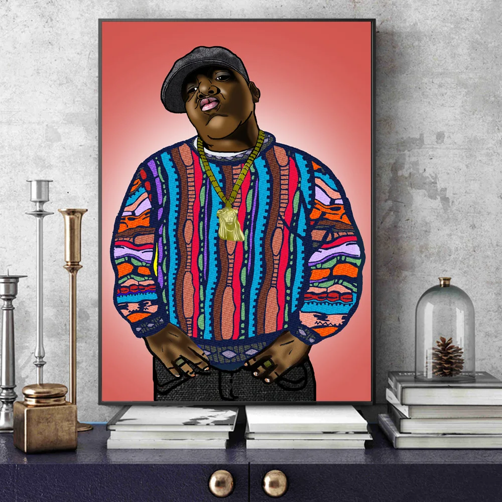 Плакаты и принты Biggie Tupac Rapper Superstar настенная Картина на холсте модная портретная