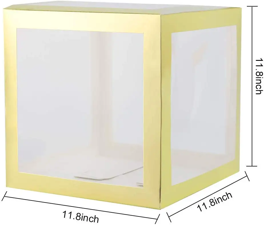 4 шт. прозрачные коробки с воздушными шарами буквенным принтом детские блоки