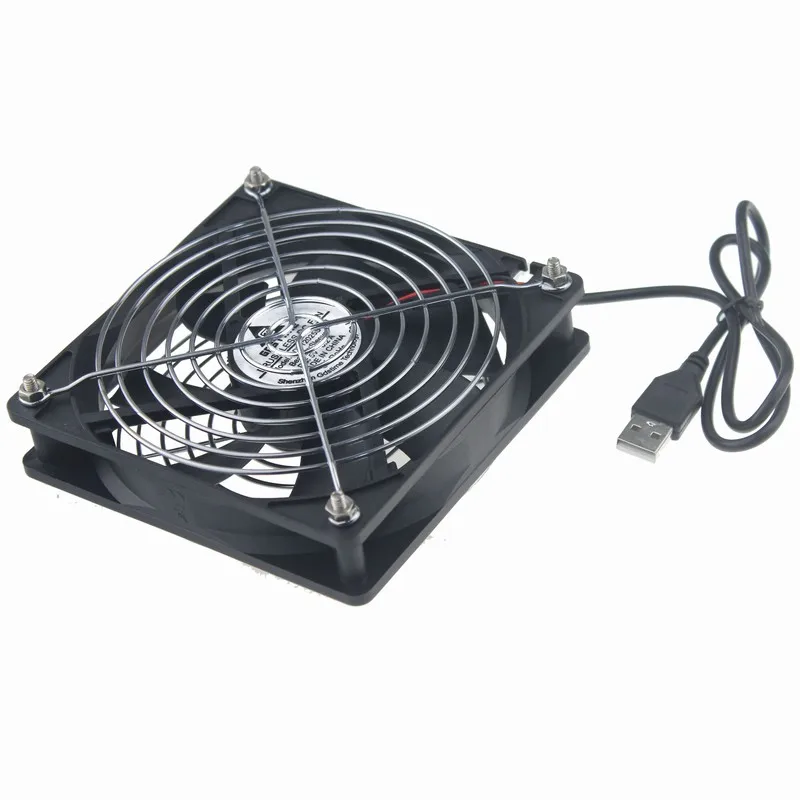 2 шт. Gdstime DC 12 см 120x25 мм 5 в USB TV Box беспроводной маршрутизатор мощность бесшумный