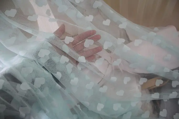 150 см в ширину черная белая красная розовая мягкая форме сердца стрейчевая сетка