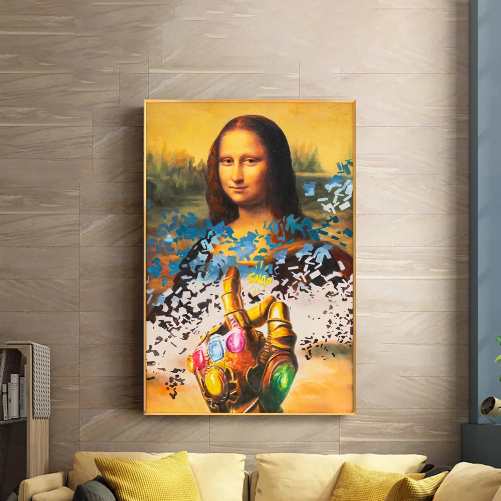 Абстрактная картина Mona Lisa WaterColor Fine Art подарочные постеры и принты холст Настенная