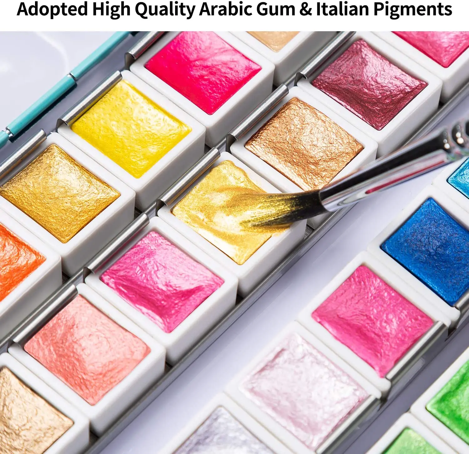 Профессиональный перламутровый набор акварельных красок 24/48 цветов пигментная