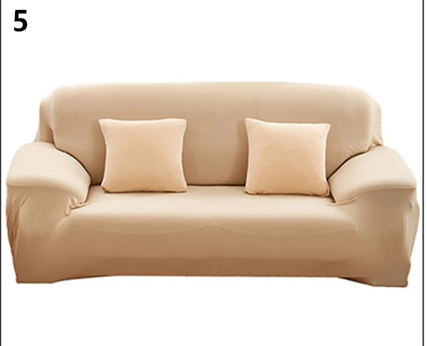 cream color 4 местный обложки для угловой диван Гостиная универсальный из стрейчевого эластичного материала l-формы диван крышка шезлонг диванных чехлов одноцветное Цвет - Цвет: cream color