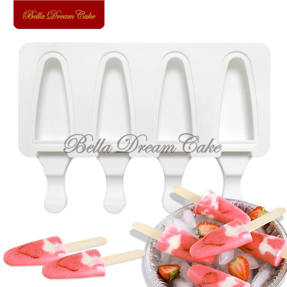 Силиконовая форма для мороженого овальной формы 4 вида