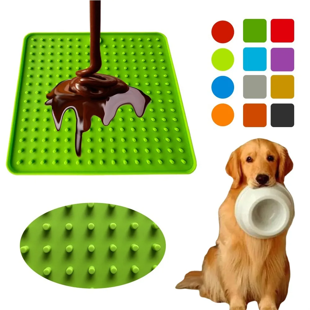 

Lick Mat For Dogs Silicone Cats Puppy Slow Food Bowls Pets Feeding Lick Pad Feeder Dog Bath Buddy Slow Food Bowl Sucker Lickimat