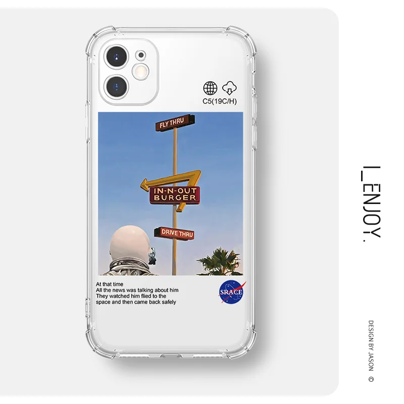 

Original Soft Transparent Cartoon Shockproof Phone Case Cover for Apple iPhone 13 12 11 Pro Max X XR XS 8 7 6S Plus SE 2020