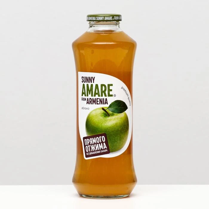 Яблочный сок прямого отжима SUNNY AMARE без сахара 750 мл | Продукты