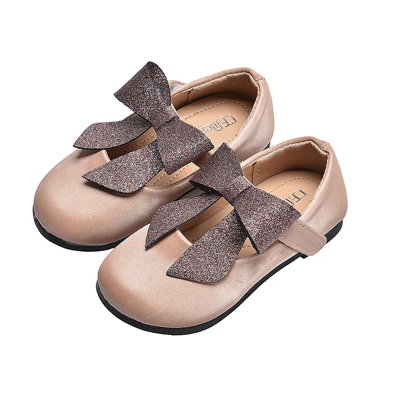 Детская обувь для девочек сандалии принцессы с бантом модная детская кожаная