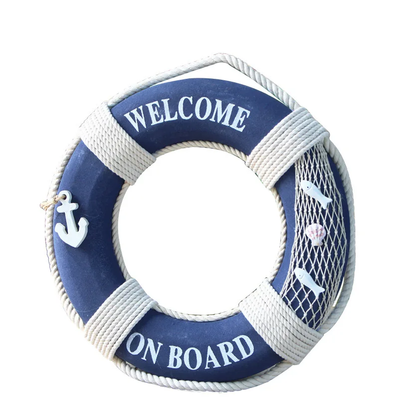 30 50 см Добро пожаловать на борт морской спасательный круг лодка стену подвесной