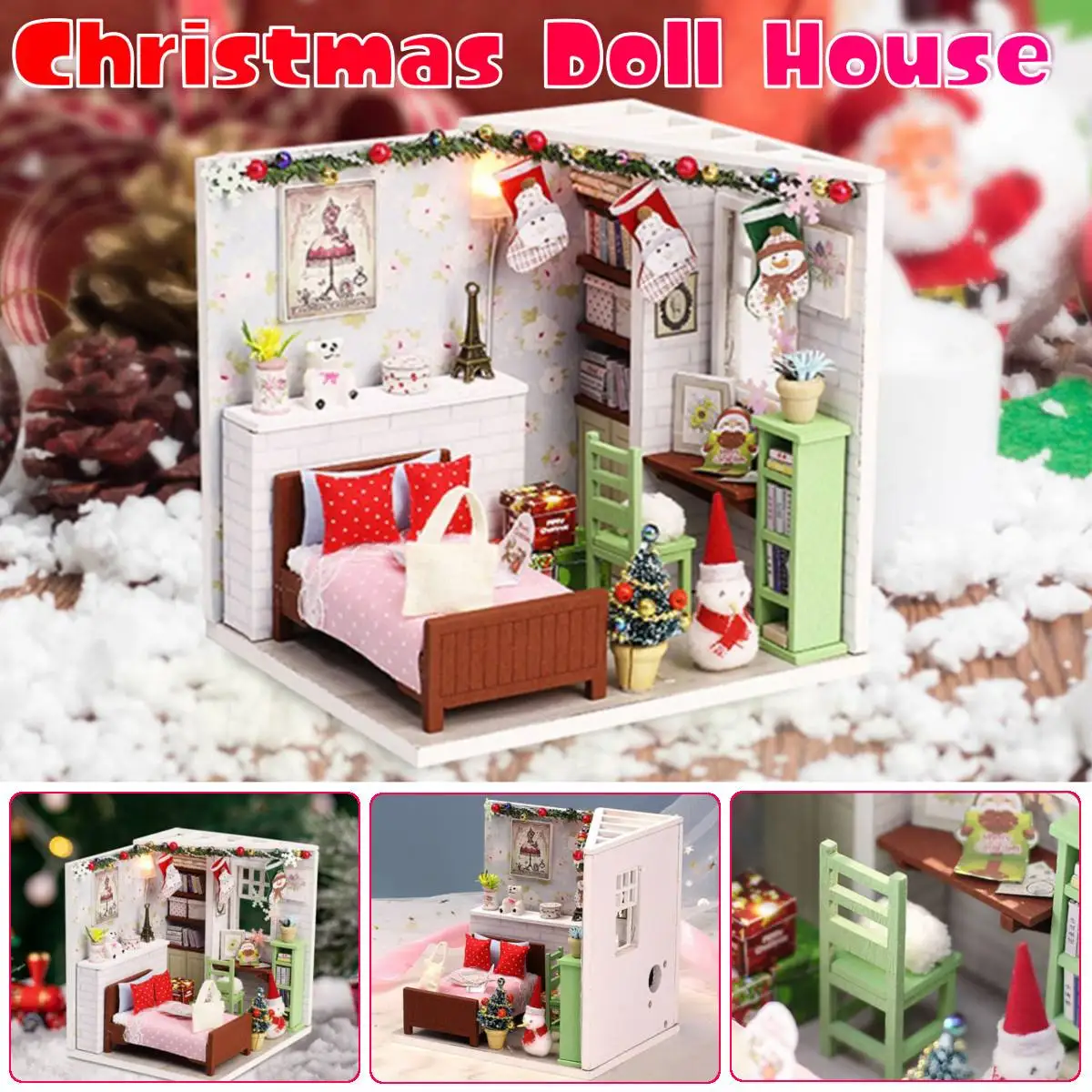 

Goods Diy Miniature Furniture Dollhouse Kit Wooden House Kitchen Bedroom Birthday Gift Toys For Children Doll House Dust Cover