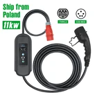 EV Зарядные станции EVSE Wallbox Уровень 2 электрическое автомобильное зарядное устройство 11 кВт 16 А 3 Фазы IEC 62196 Тип 2 5 м кабель