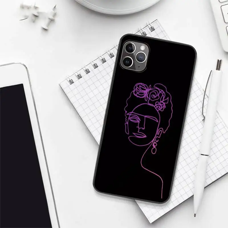

Elegant Beauty Curved Line Phone Case for iPhone 7 8 11 12 Pro X XS XR Samsung A S 6 7 9plus 10plus 21s 71