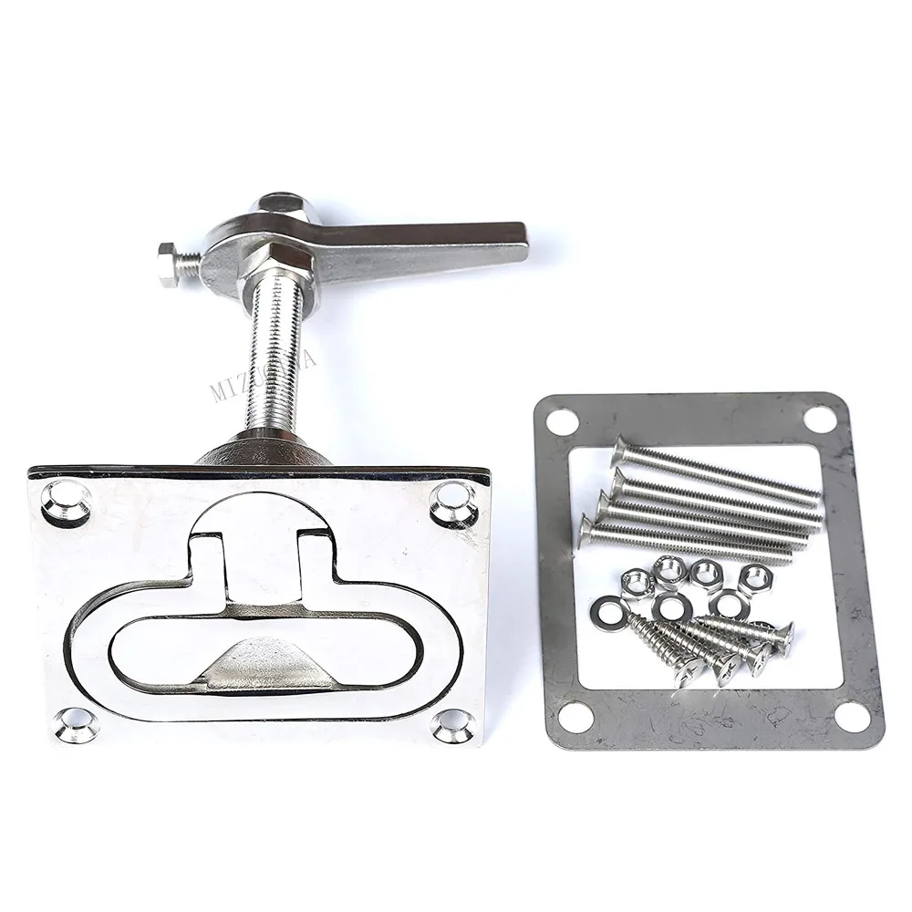 Boat Cam Latch Locking atch Handle Heavy Duty Turning Lock Lift Ring W/LCA Back Plate Screws Bolts | Спорт и развлечения