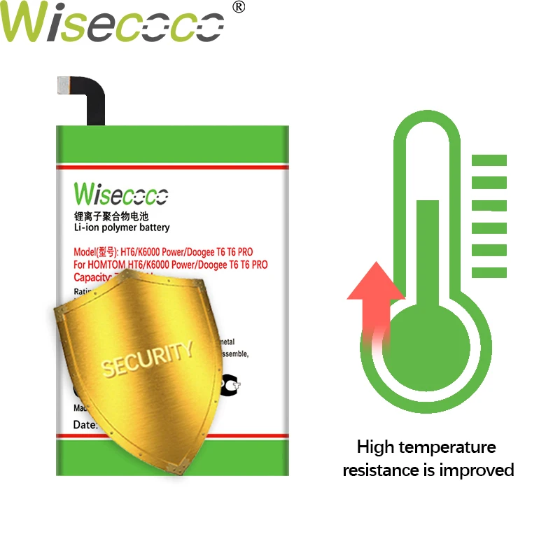 Аккумулятор Wisecoco 7700 мА · ч Для DOOGEE T6 T 6 PRO / HOMTOM HT6 Oukitel K6000 Ulefone | Мобильные телефоны и