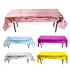 Скатерти из розового золота и алюминиевой фольги, свадебное украшение стола для невесты, одноразовые Праздничные скатерти для взрослых, день рождения