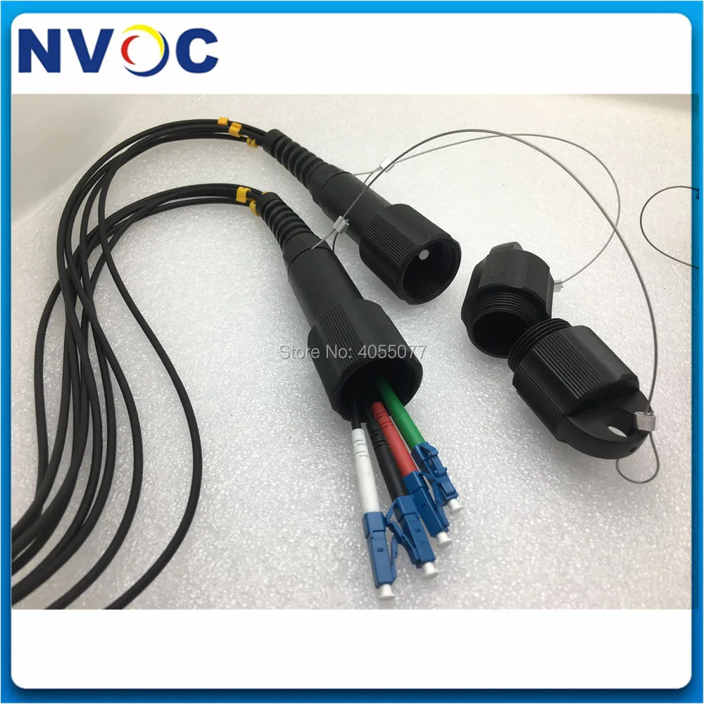 LC/UPC-LC/ST/SC/FC UPC волоконно-оптический патч-корд SM 4C G657A1 бронированный черный кабель 4