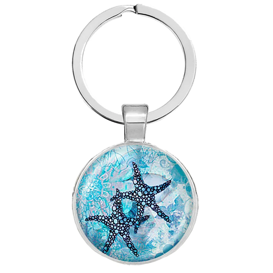 В богемном стиле морские черепахи брелки для ключей морская звезда Дельфин в