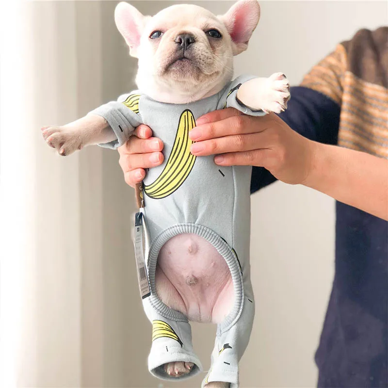 Одежда для собак с принтом бананов высококачественное пальто куртки костюм