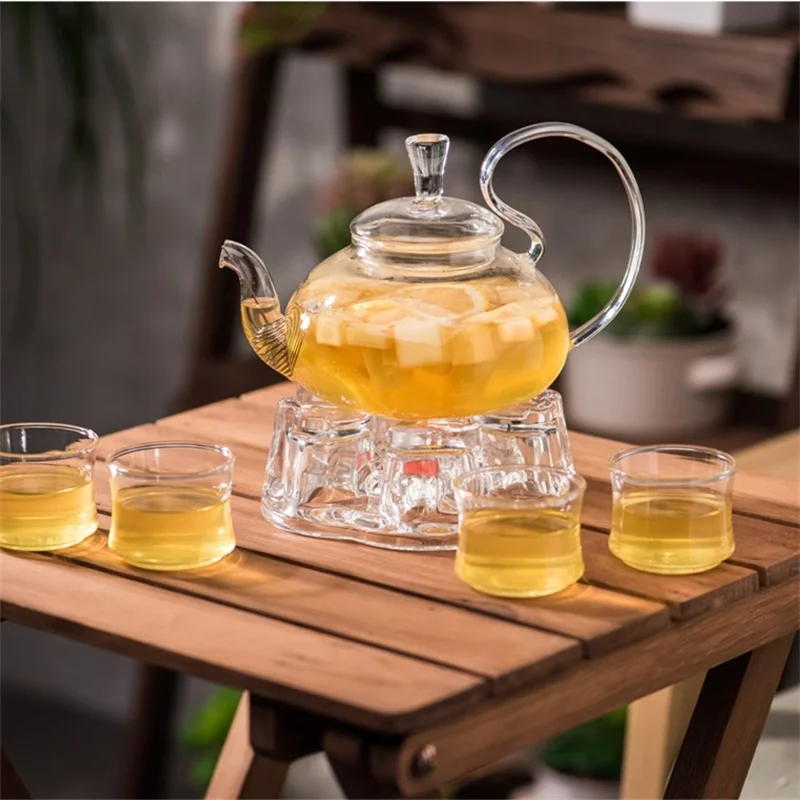 Simple Ceramic Heating Base Coffee Water Tea Glass Heat-Resistant Teapot Warmer Insulation Round Heart-shaped Candle Holder | Дом и сад