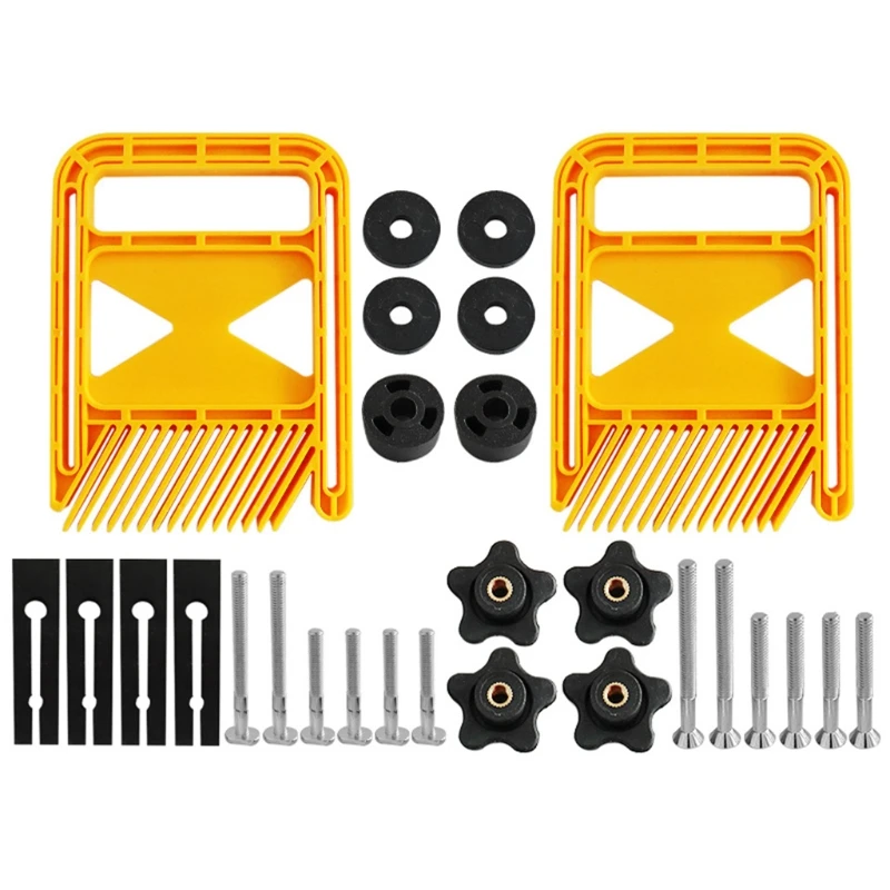 

Professional Woodworking Tools Extended Double Featherboard Ergonomic Knobs Engraving Machine Adjustable Safety Device