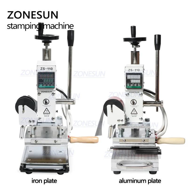 ZONESUN ZS110 скользящий верстак цифровая машина для горячего тиснения фольгой кожа
