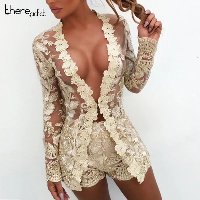 Thereadict новый элегантный прозрачный сетчатый кружевной комплект из двух предметов