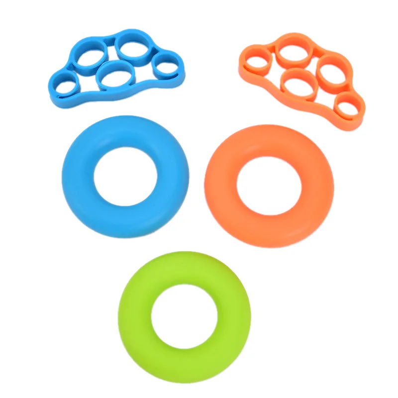 1 Set Jari Gripper Kekuatan Pelatih Perlawanan Band Tangan Grip Pergelangan Tangan Tandu Jari Expander Latihan Jari Resistance Band