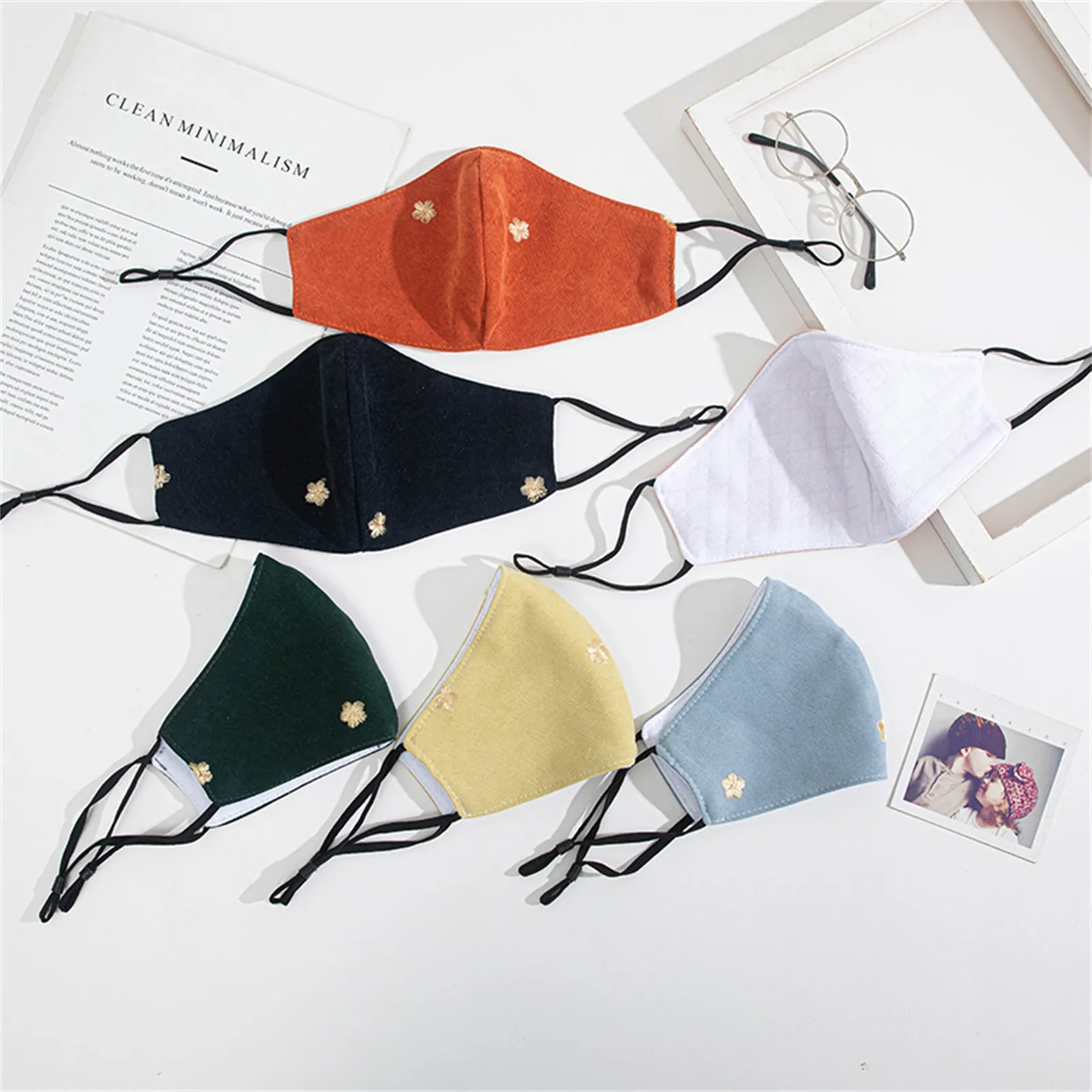 

Masque Adjustable Fast delivery Mscara Headband Adult Reusable Washable Printing Breathable Windproof Protective Mask