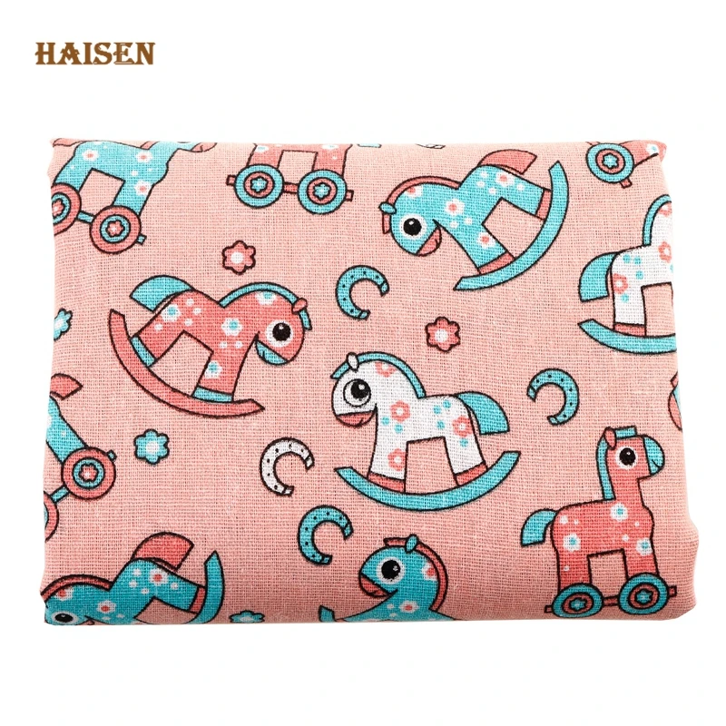 Искусственная кожа серия с маленькими деревянными лошадками для рукоделия