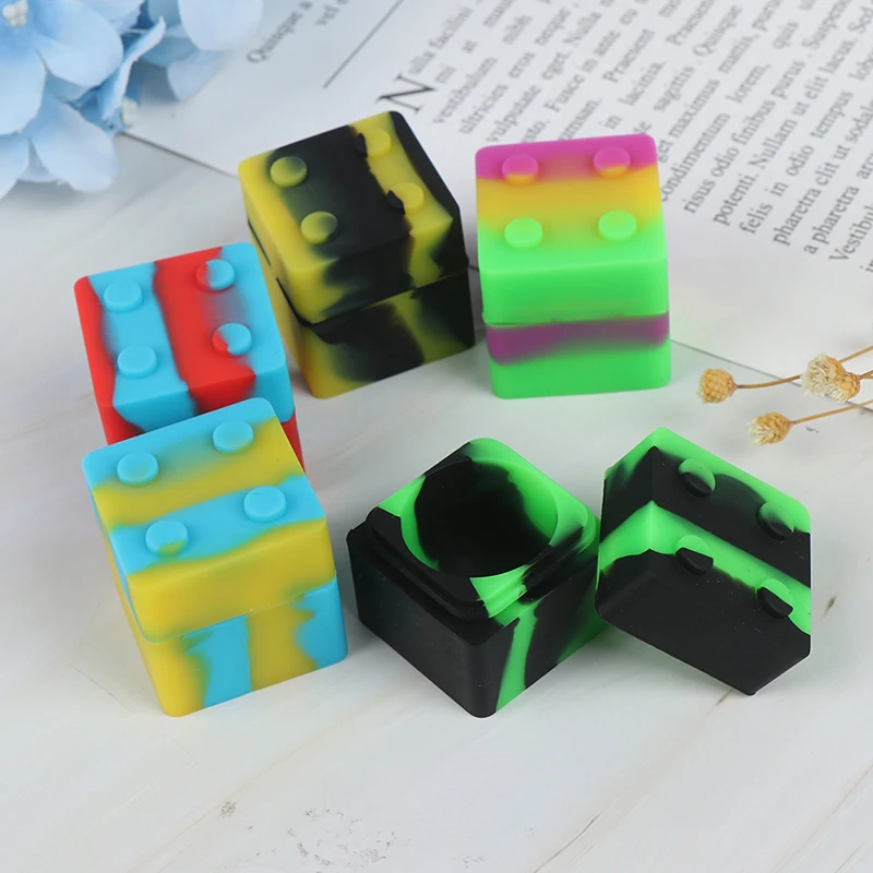 5ml Square Nonstick Silicone Container Storage Box for Oil Wax Jar Dab Random Color | Дом и сад
