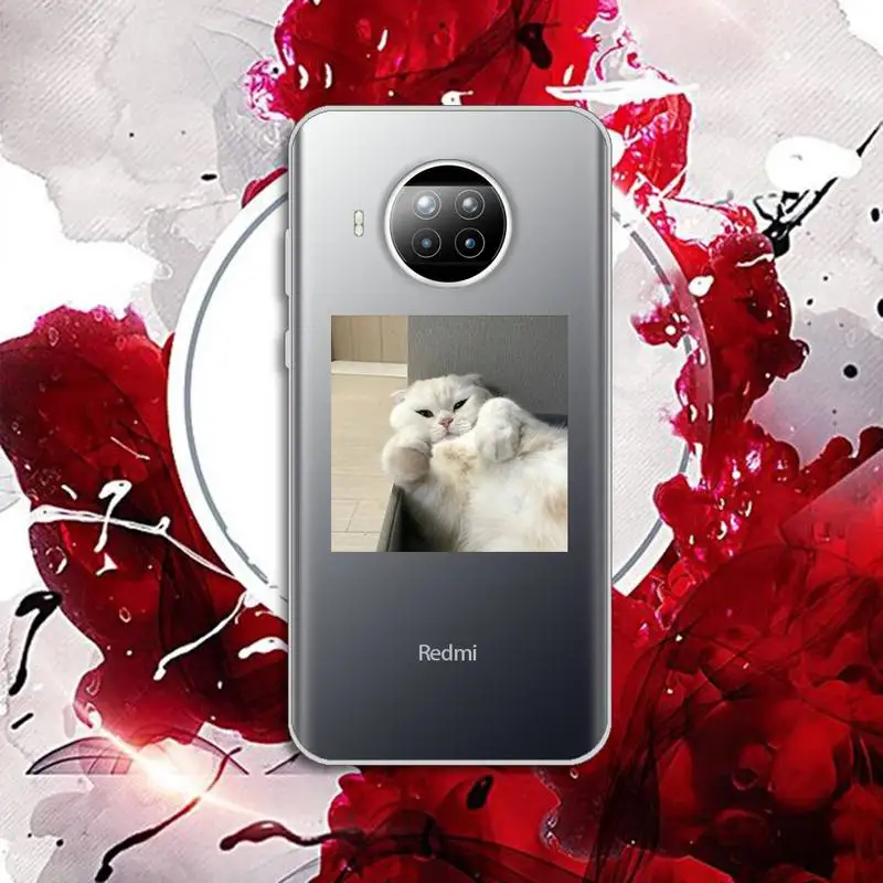 

cute cat Phone Case Transparent for Xiaomi mi Redmi note 10 t 8 9 pro lite 11 Samsung S 8 9 10 20 plus ultra