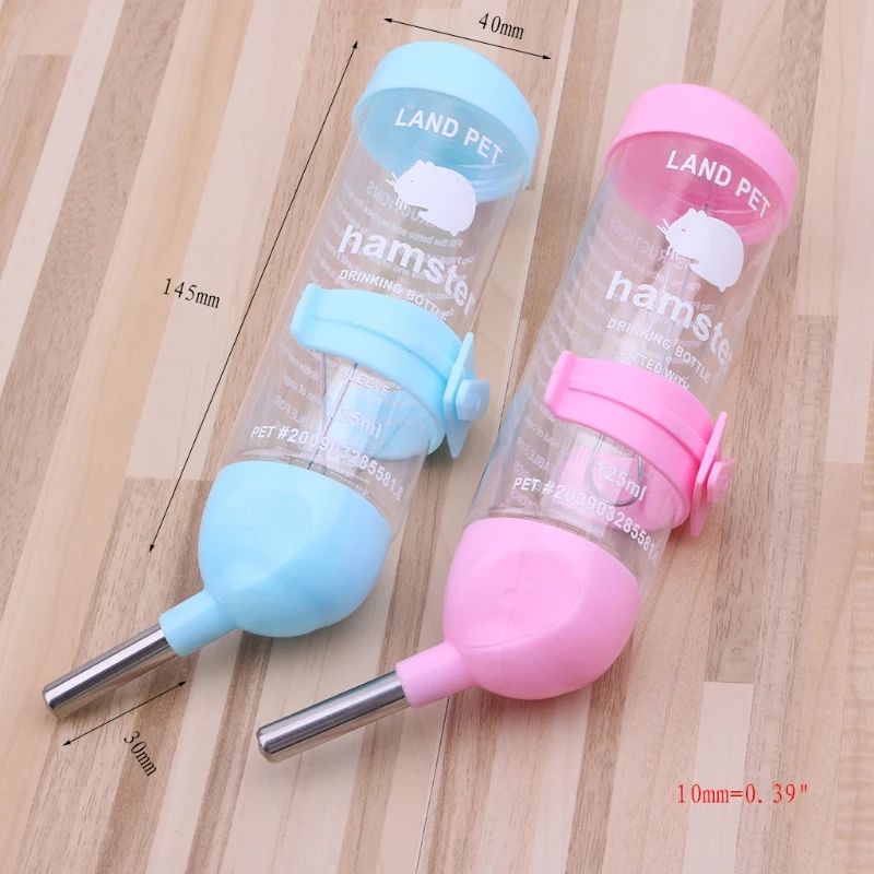 

125ml Pet Dog Bird Hamster Hanging Bottle Auto Feeder Rabbit Water Dispenser Hot 32CC