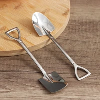 stainless steel spoon for ice cream iron cutlery tableware shovel coffee dessert creative scoop bar spoons little tablewar fork