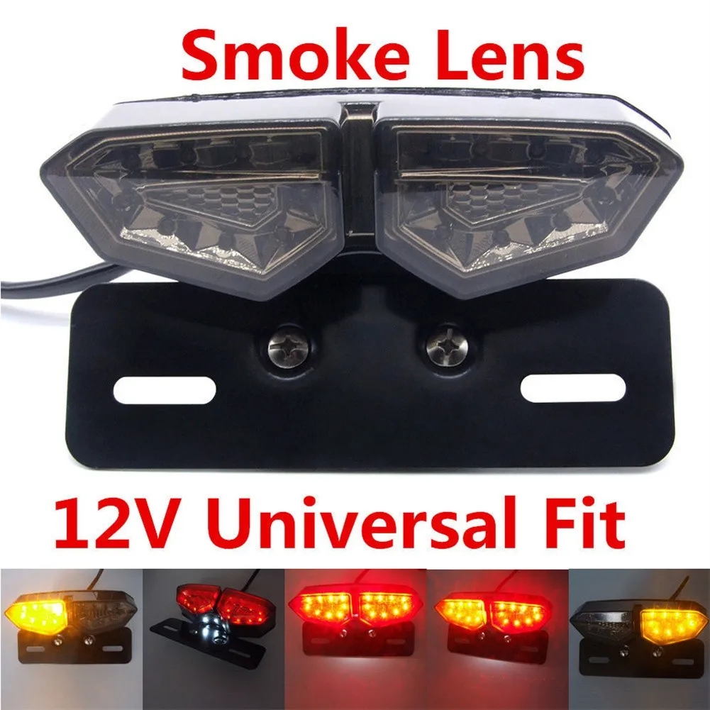 

Motorcycle LED Smoke Lens Tail Light Turn Signal Turn Signal Bulb ATV Off-road License Plate Brake Lamp