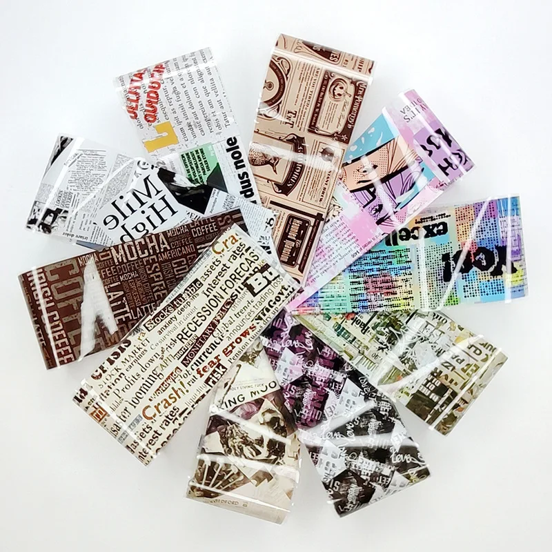 

10 листов, бумажные наклейки для дизайна ногтей с надписью «звездное небо»