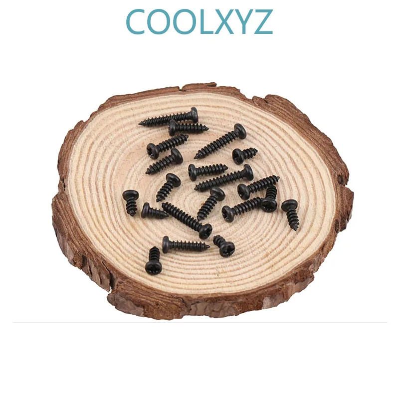 Винты нарезающие черные с крестообразной головкой маленькие электронные винты