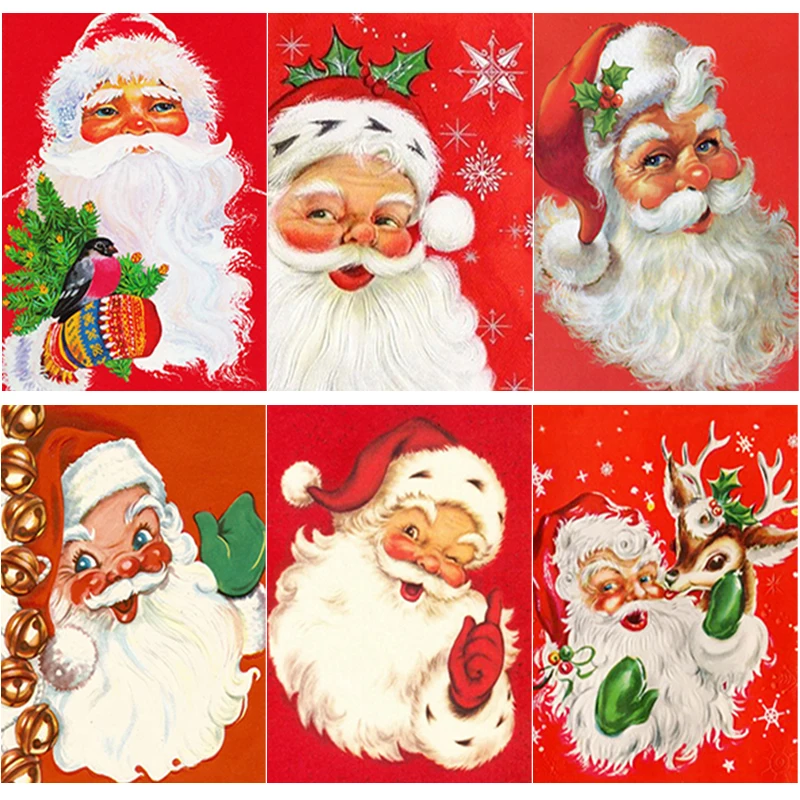 

New 5D DIY Diamond Painting Christmas Diamond Embroidery Full Square Round Drill Santa Claus Cross Stitch Home Decor Manual Gift