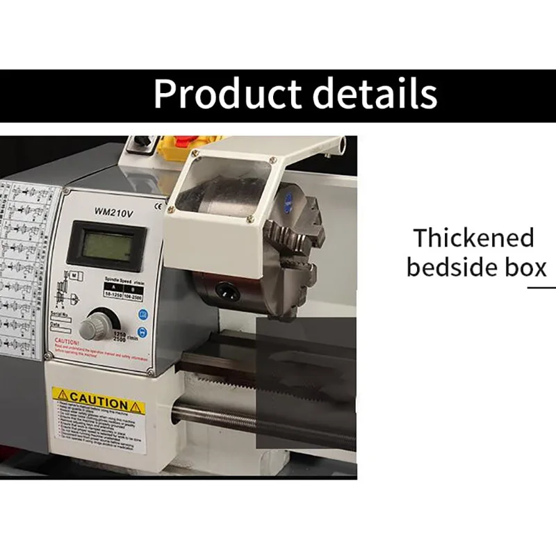 Новая модель WM210V токарный станок для металла метрическая и дюймовая резьба