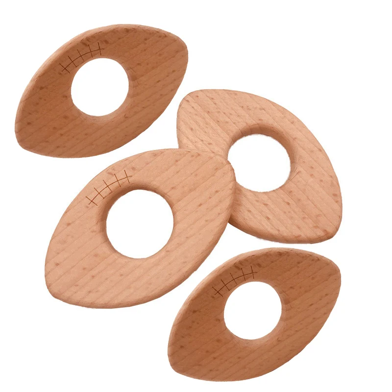 Деревянный Прорезыватель для зубов ручной работы в форме бейсбола буковая